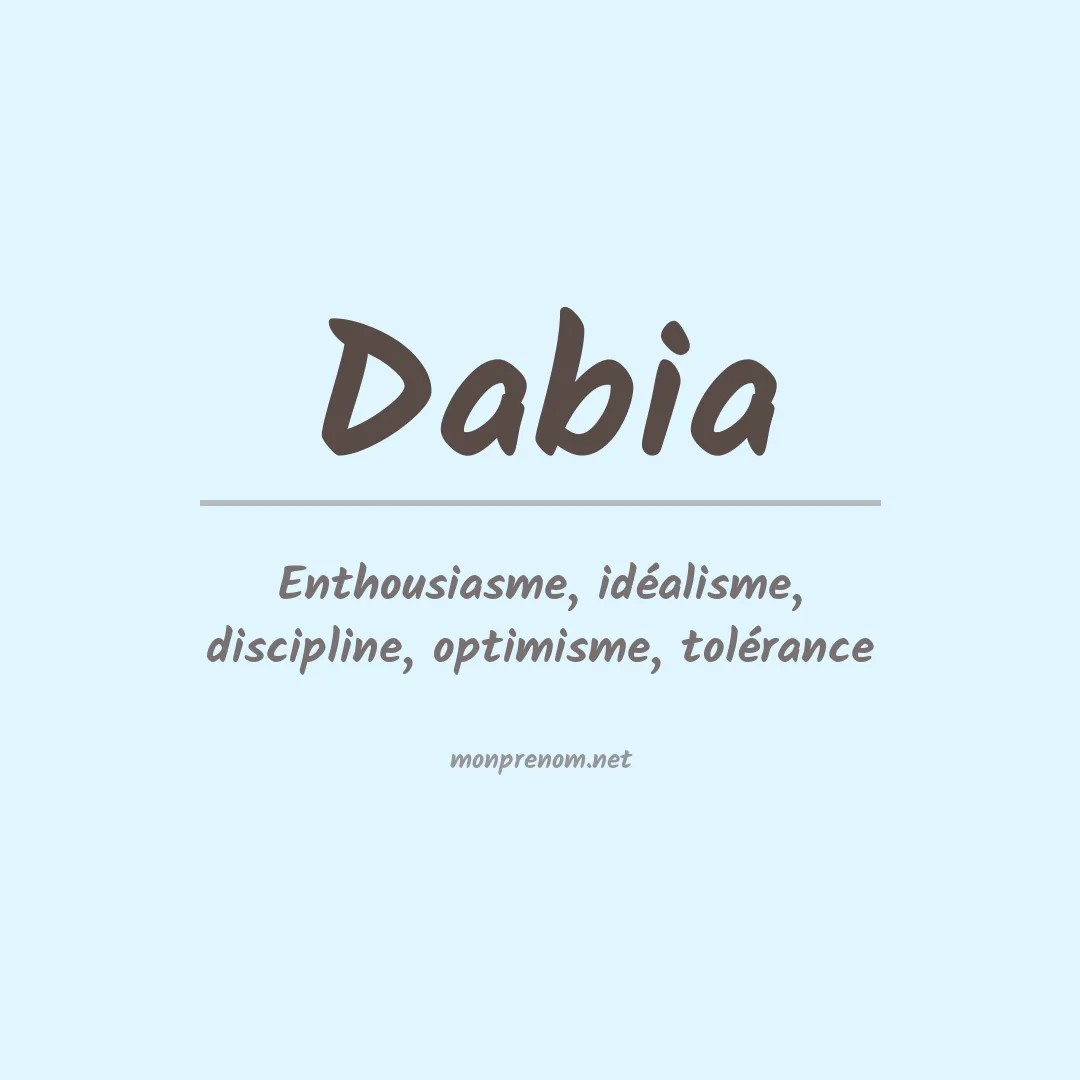 Prénom Dabia