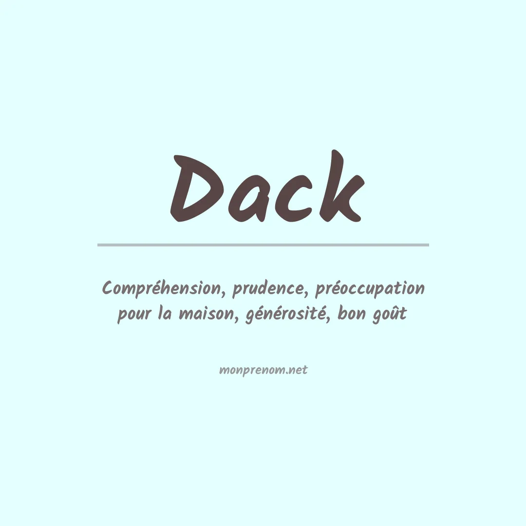 Prénom Dack