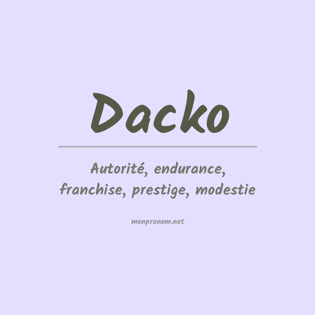 Prénom Dacko