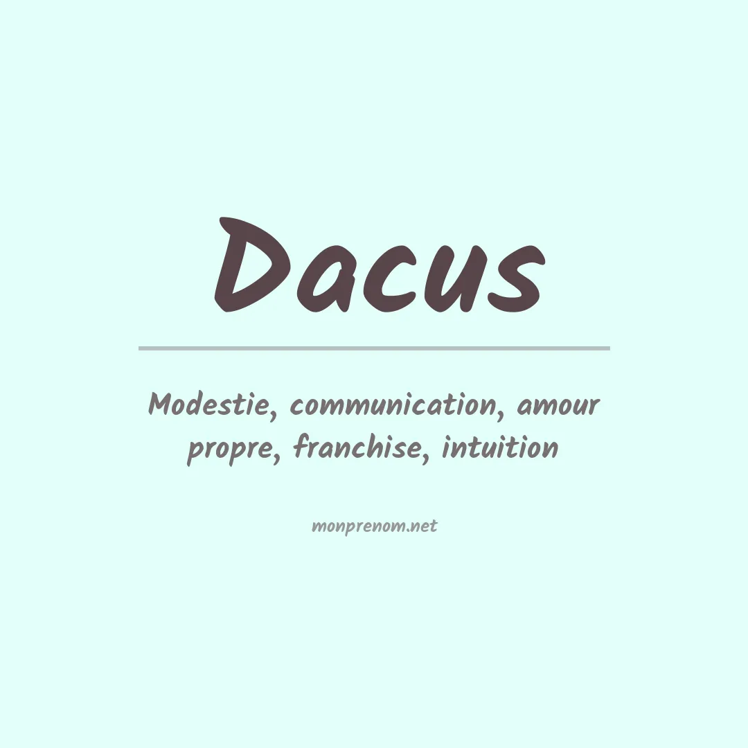 Prénom Dacus