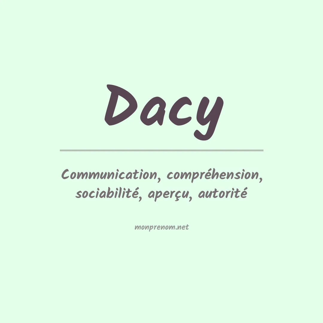 Prénom Dacy