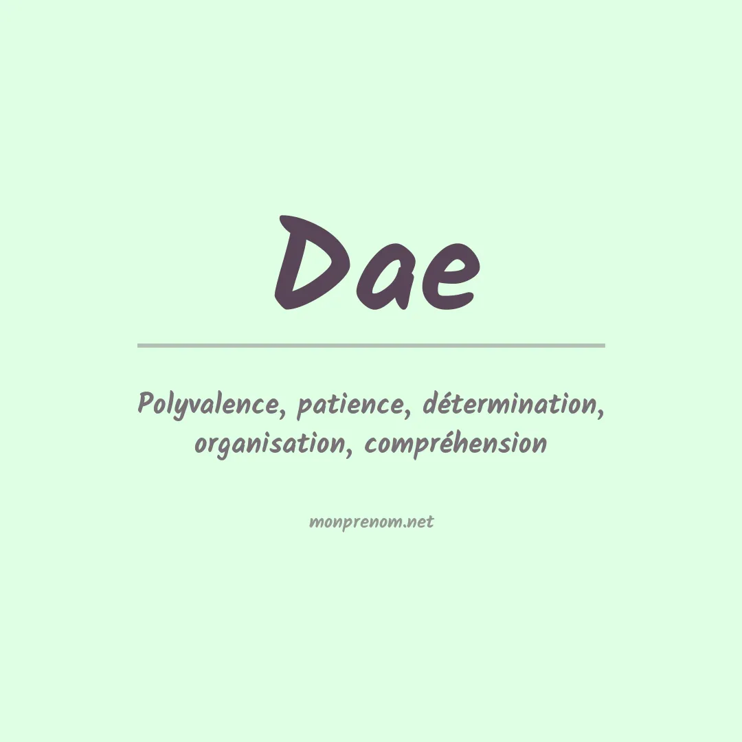 Prénom Dae