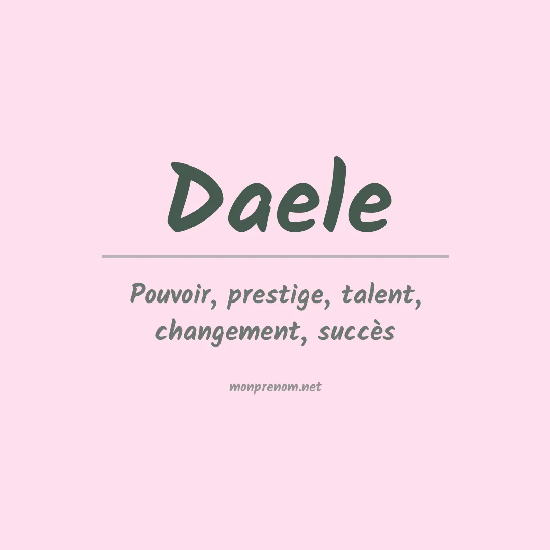 Prénom Daele