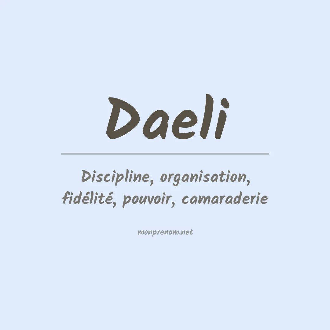 Prénom Daeli