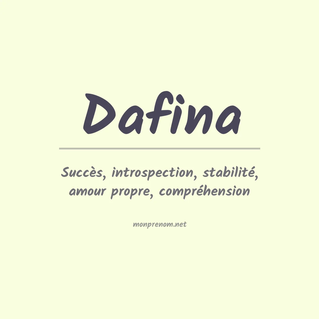 Signification du prénom Dafina