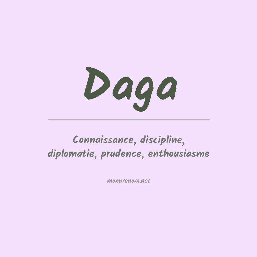 Signification du prénom Daga