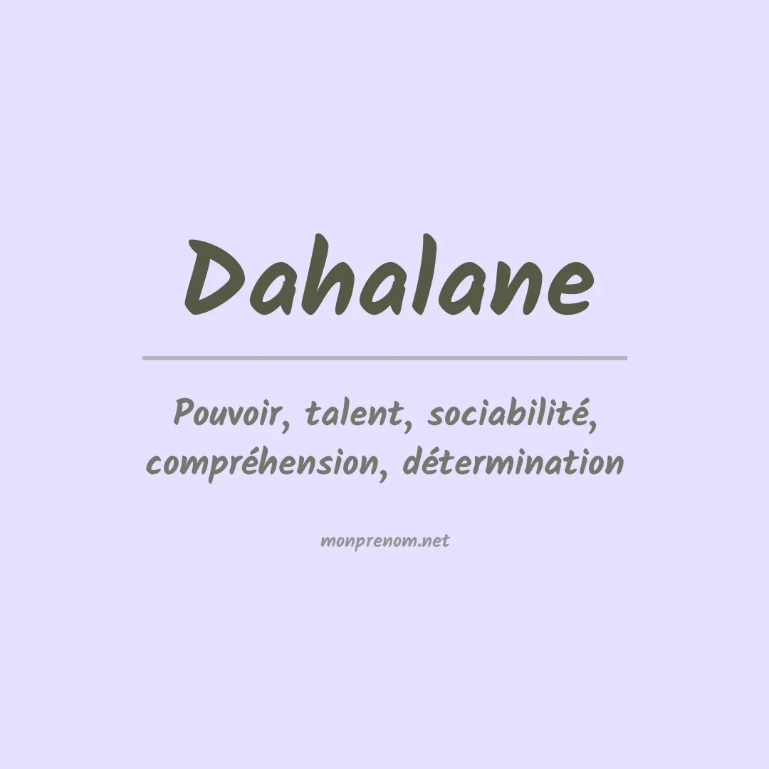 Prénom Dahalane