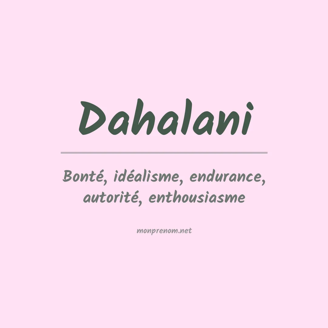 Prénom Dahalani