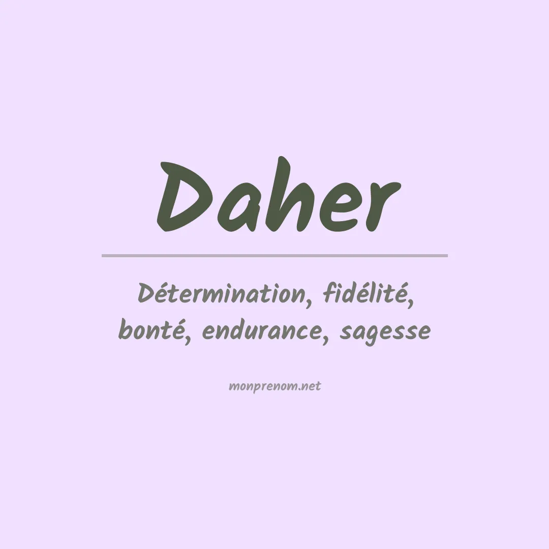 Prénom Daher
