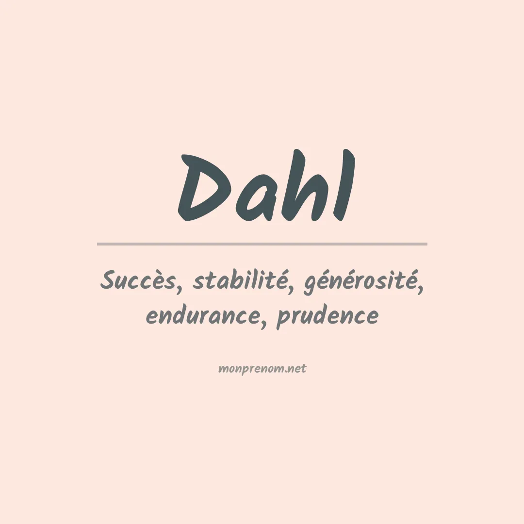 Prénom Dahl