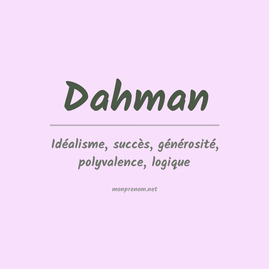 Prénom Dahman