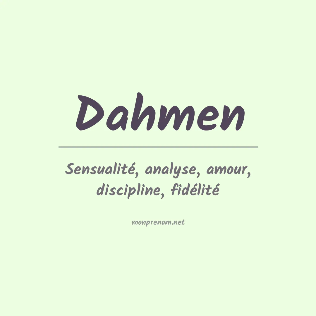 Prénom Dahmen