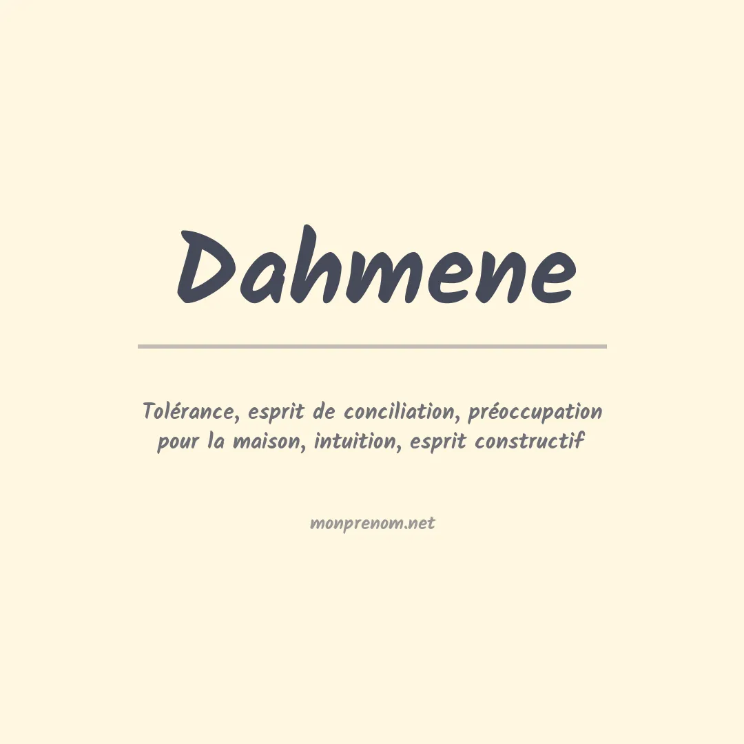 Prénom Dahmene