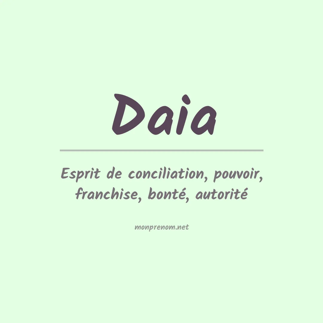 Prénom Daia