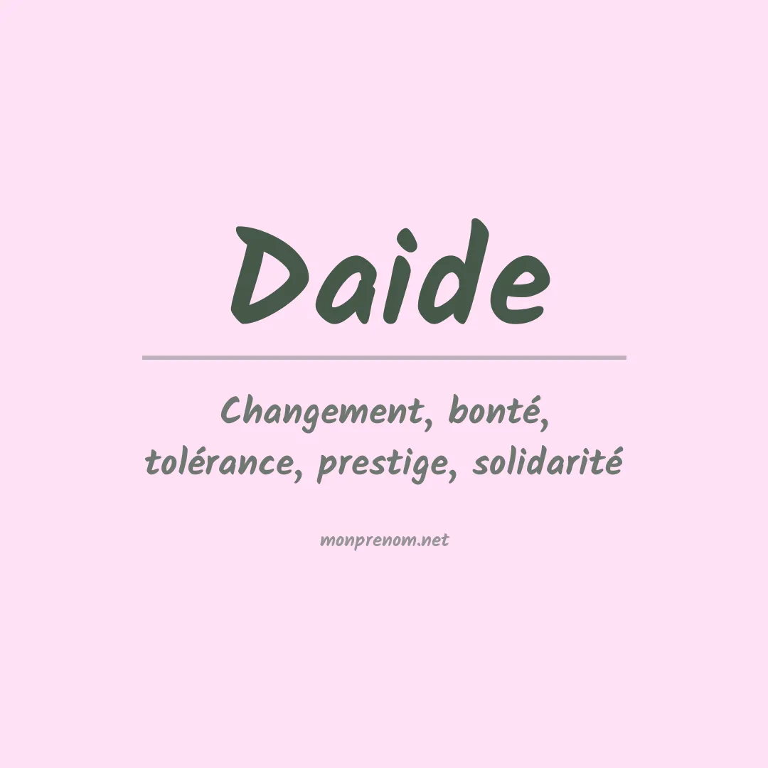 Signification du prénom Daide