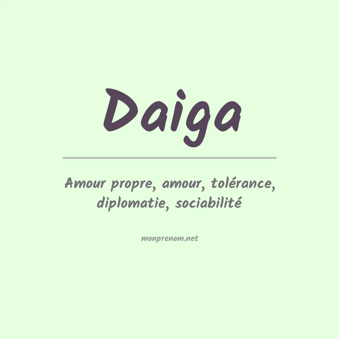 Signification du prénom Daiga