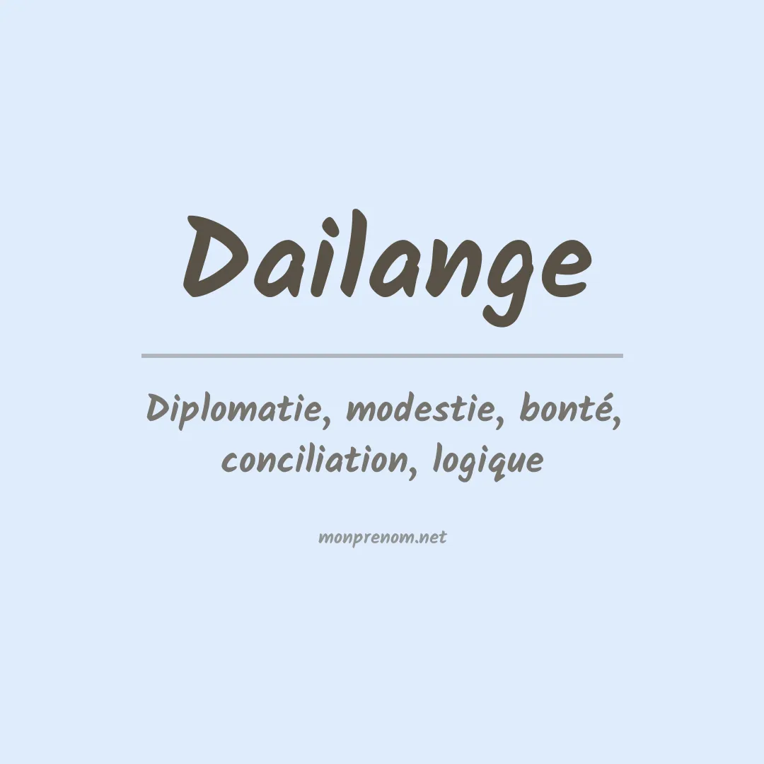 Signification du prénom Dailange