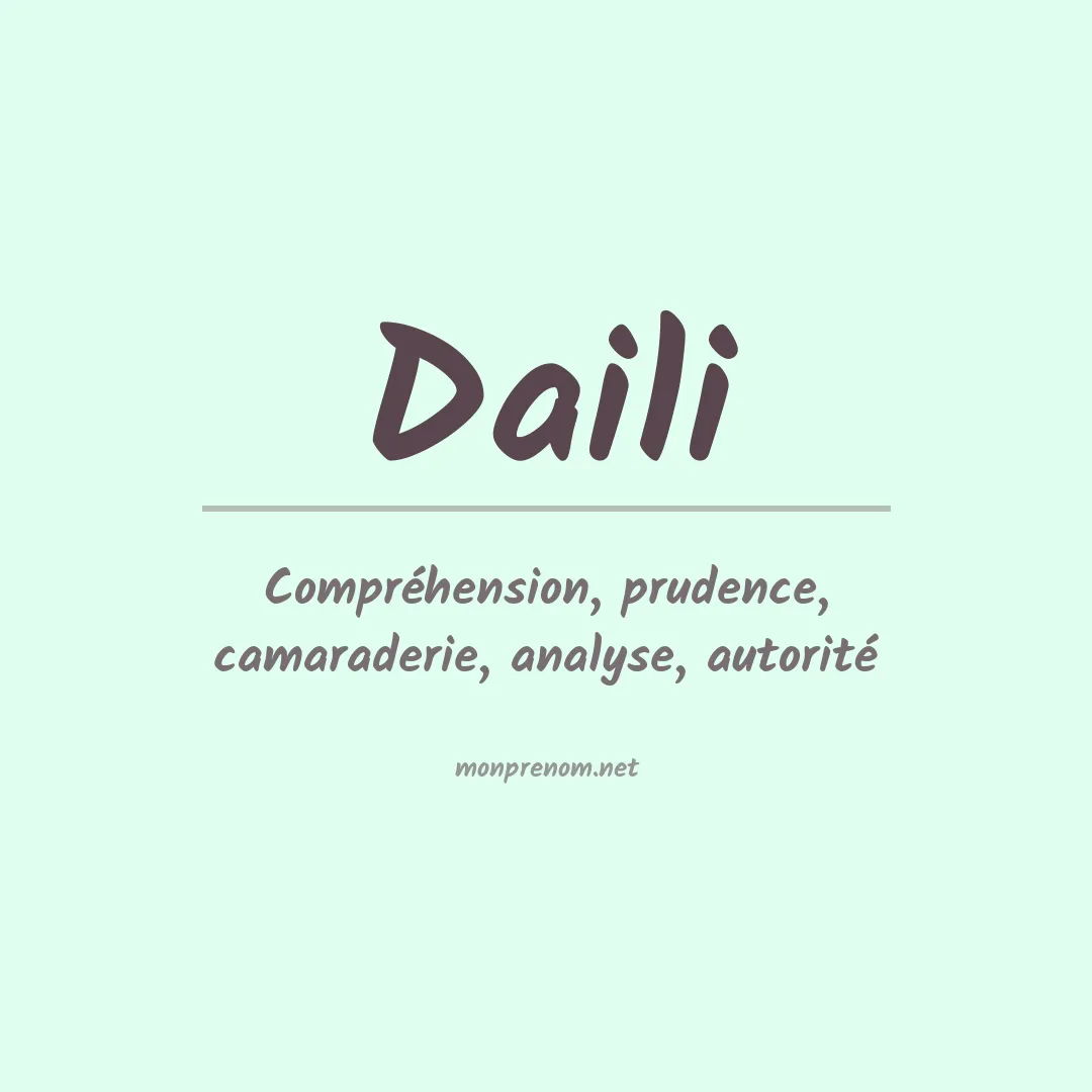 Prénom Daili