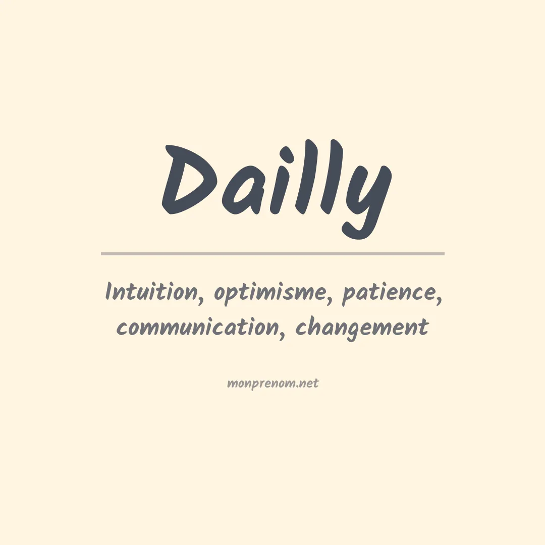 Signification du prénom Dailly