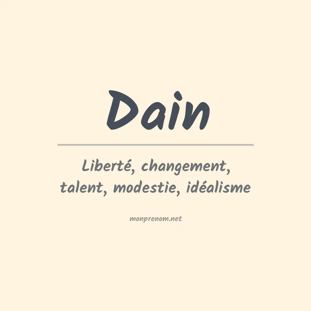 Prénom Dain