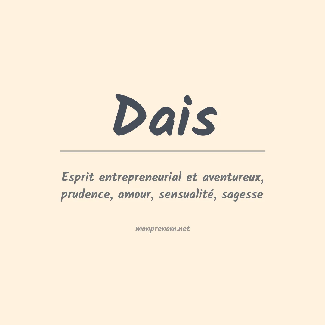 Prénom Dais