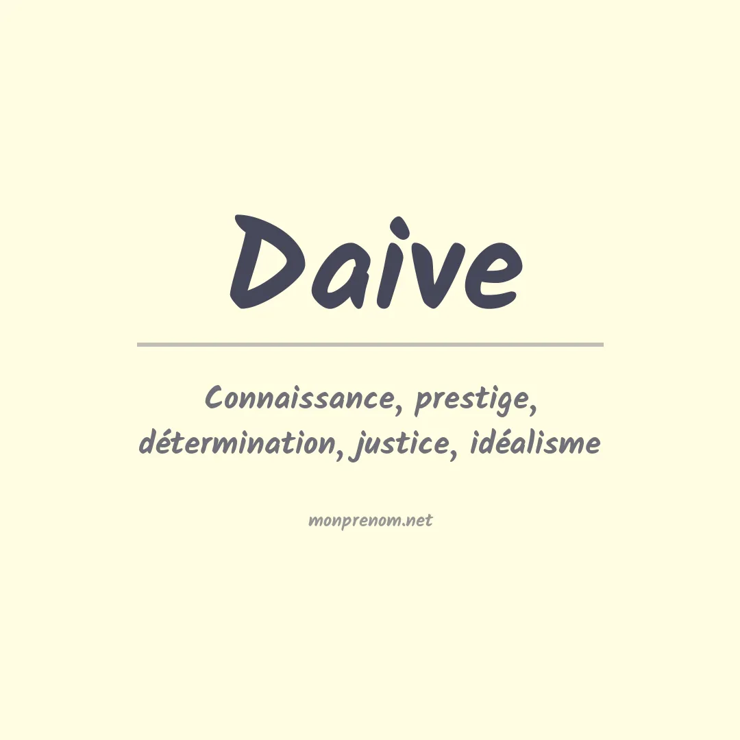 Signification du prénom Daive
