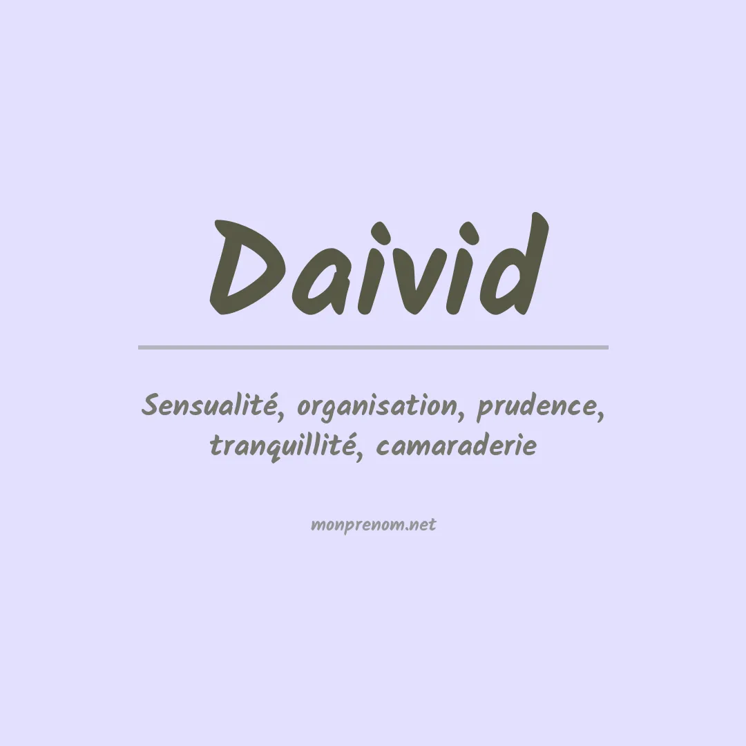 Prénom Daivid