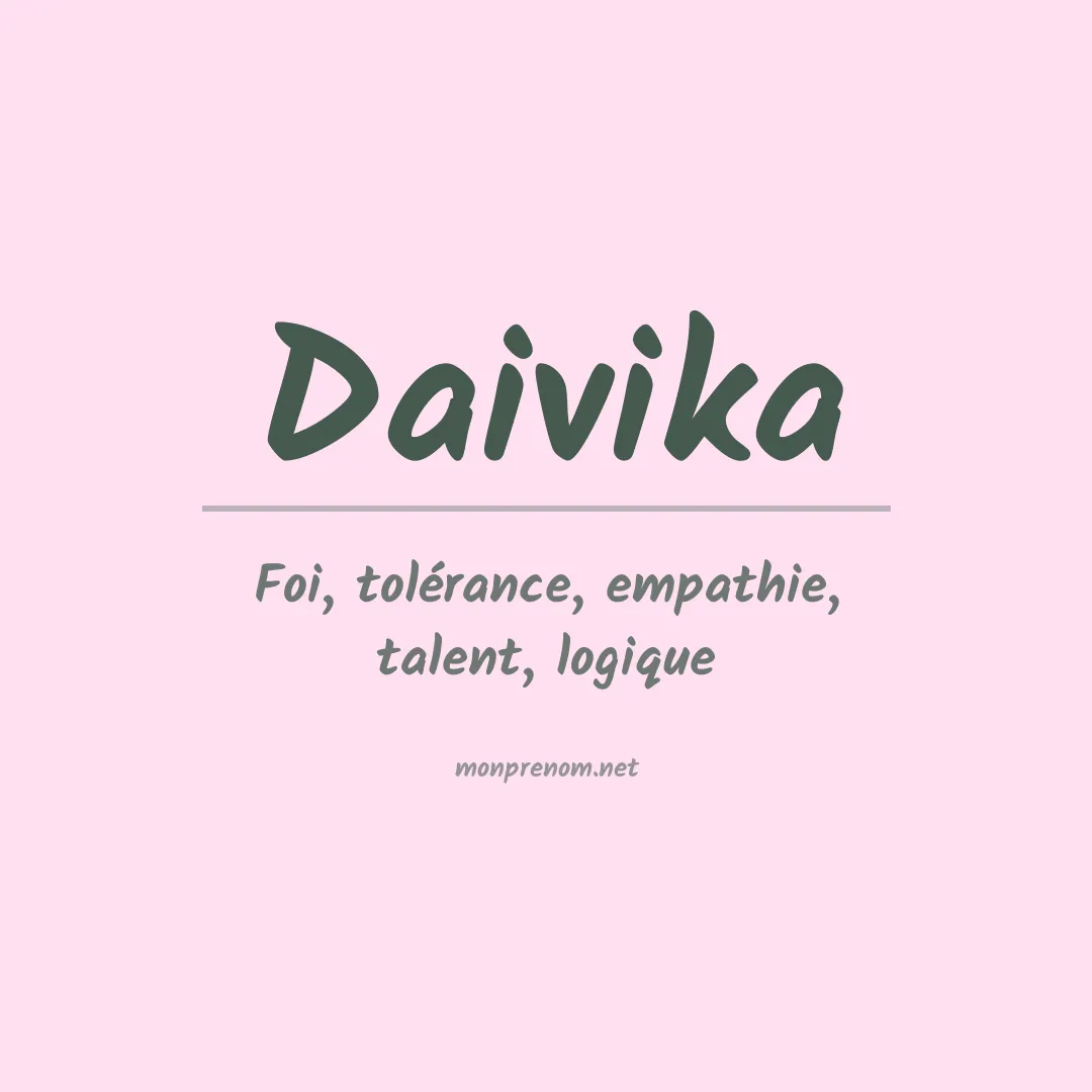 Signification du prénom Daivika