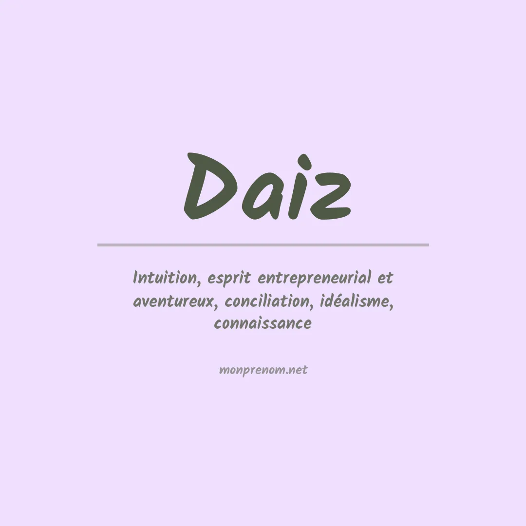 Prénom Daiz