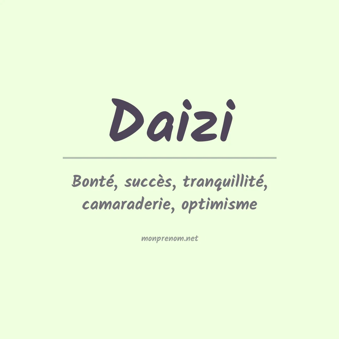 Prénom Daizi