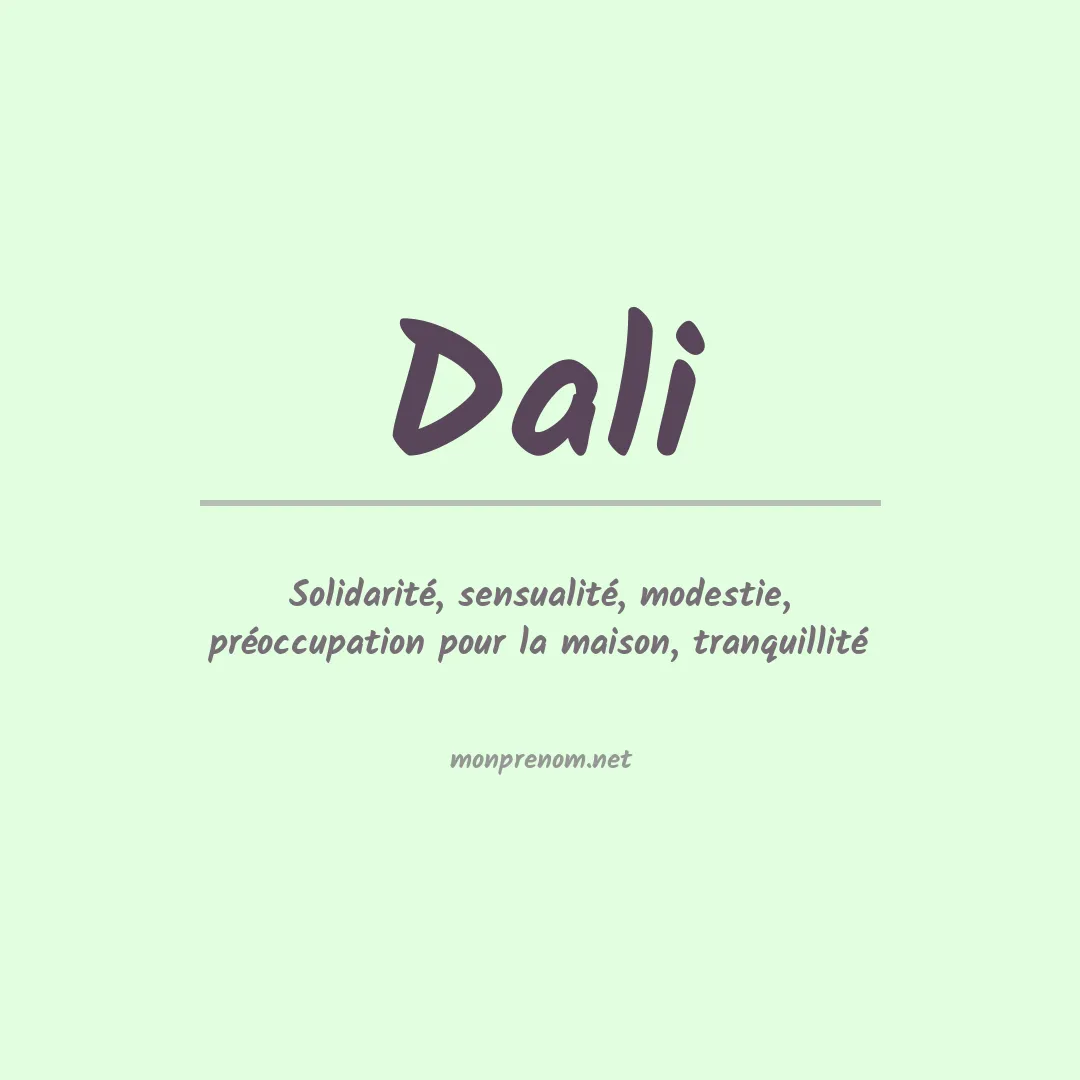 Prénom Dali