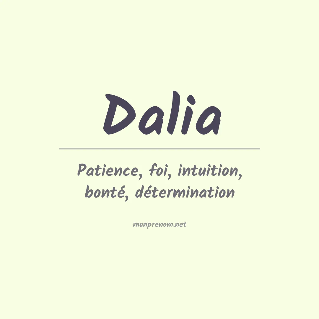 Signification du prénom Dalia