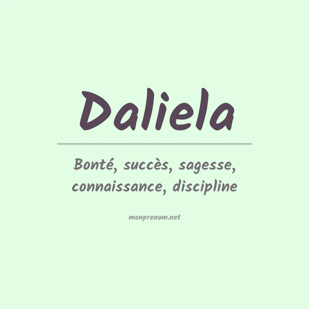 Prénom Daliela