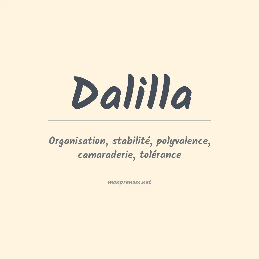 Signification du prénom Dalilla