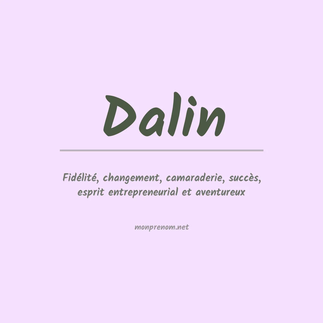 Prénom Dalin