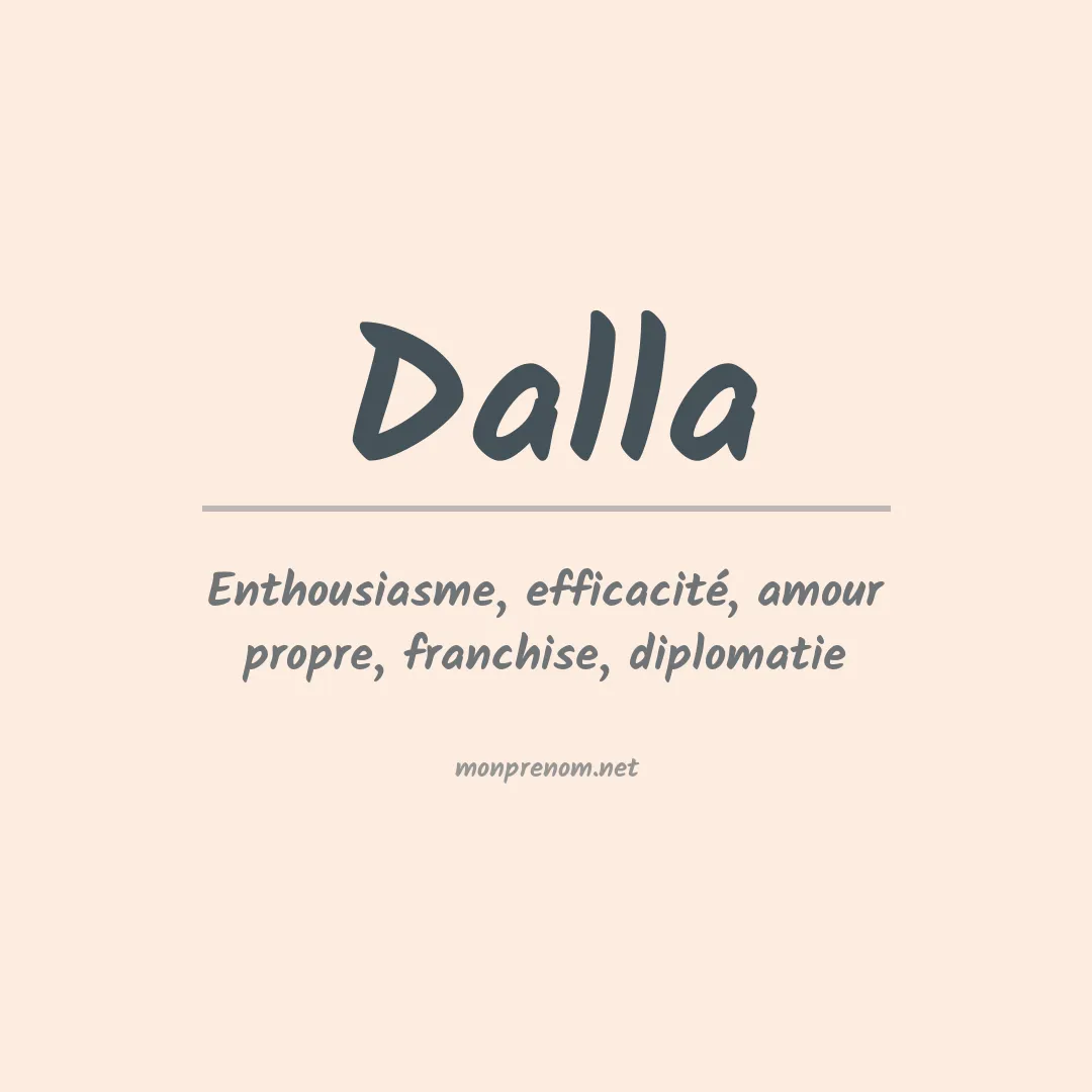 Prénom Dalla