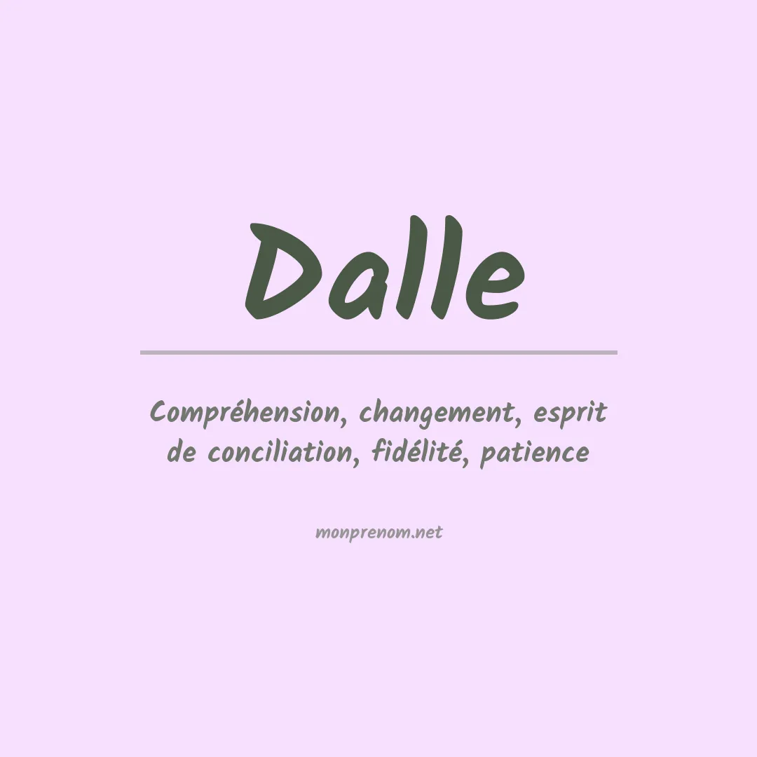 Prénom Dalle