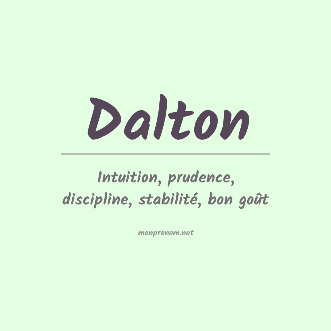 Prénom Dalton