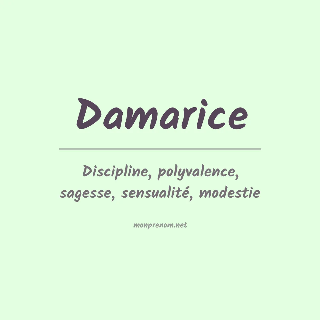 Signification du prénom Damarice