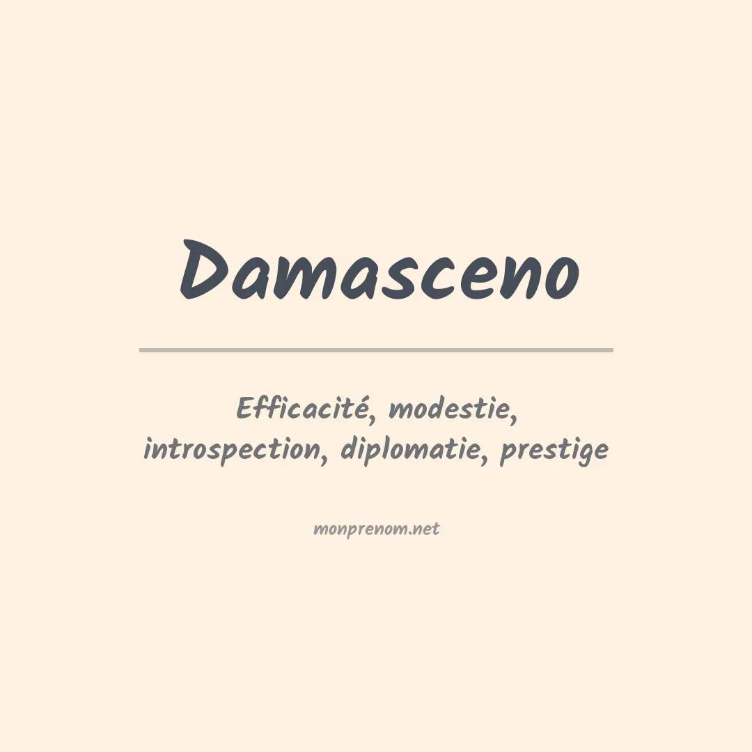 Signification du prénom Damasceno