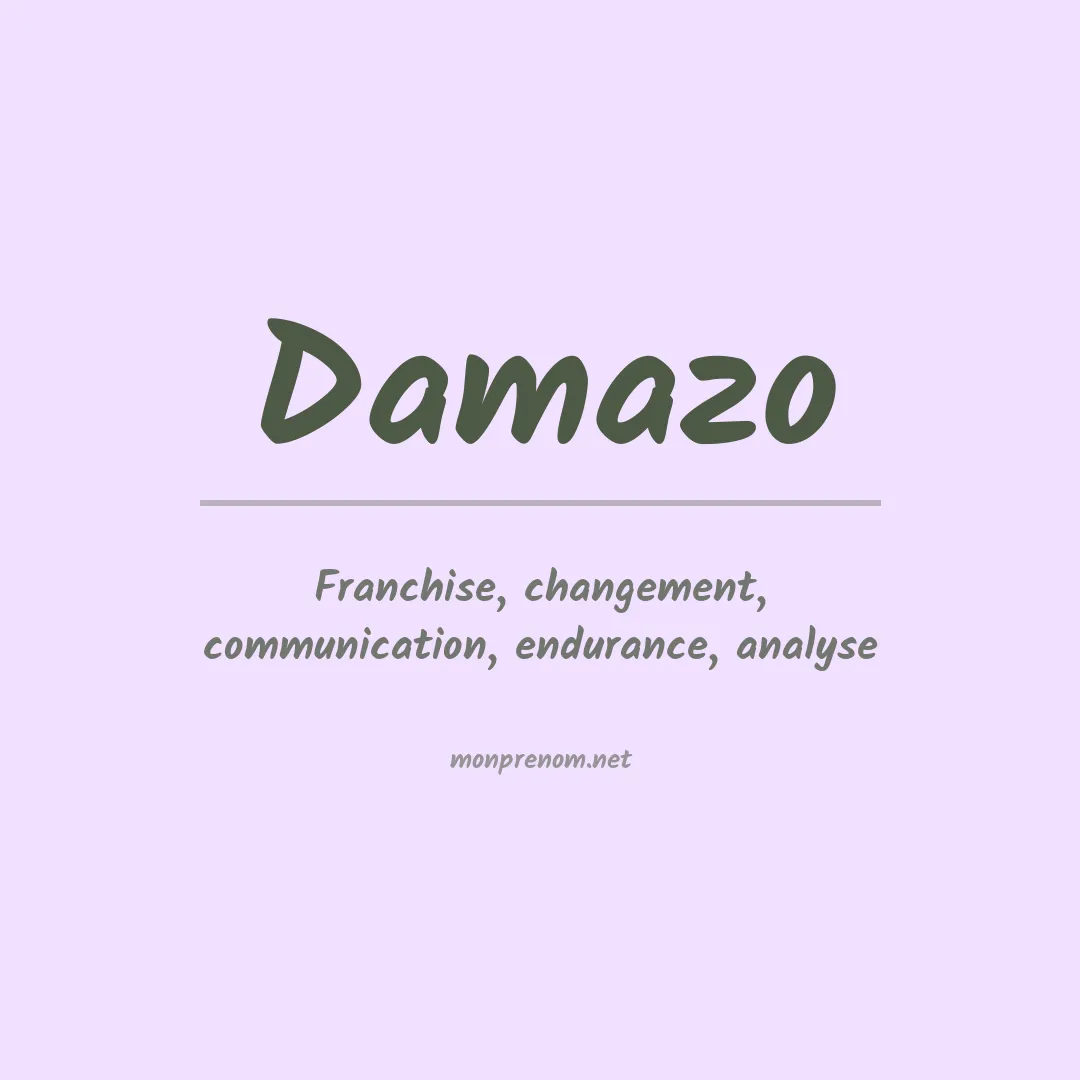 Signification du prénom Damazo