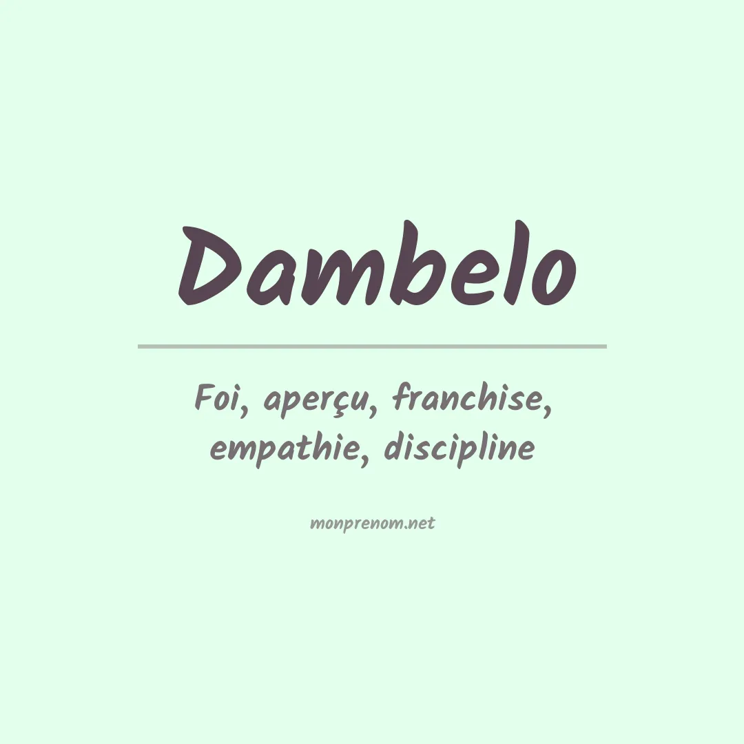 Prénom Dambelo