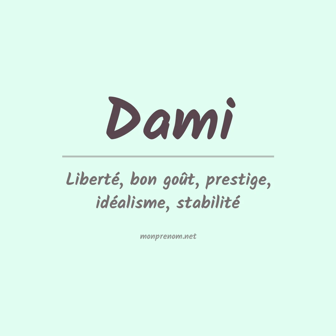 Prénom Dami