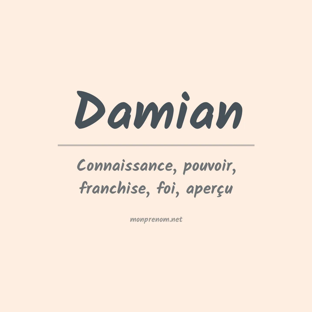 Prénom Damian