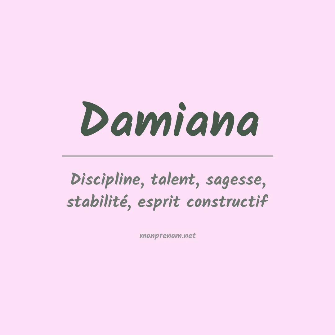 Prénom Damiana