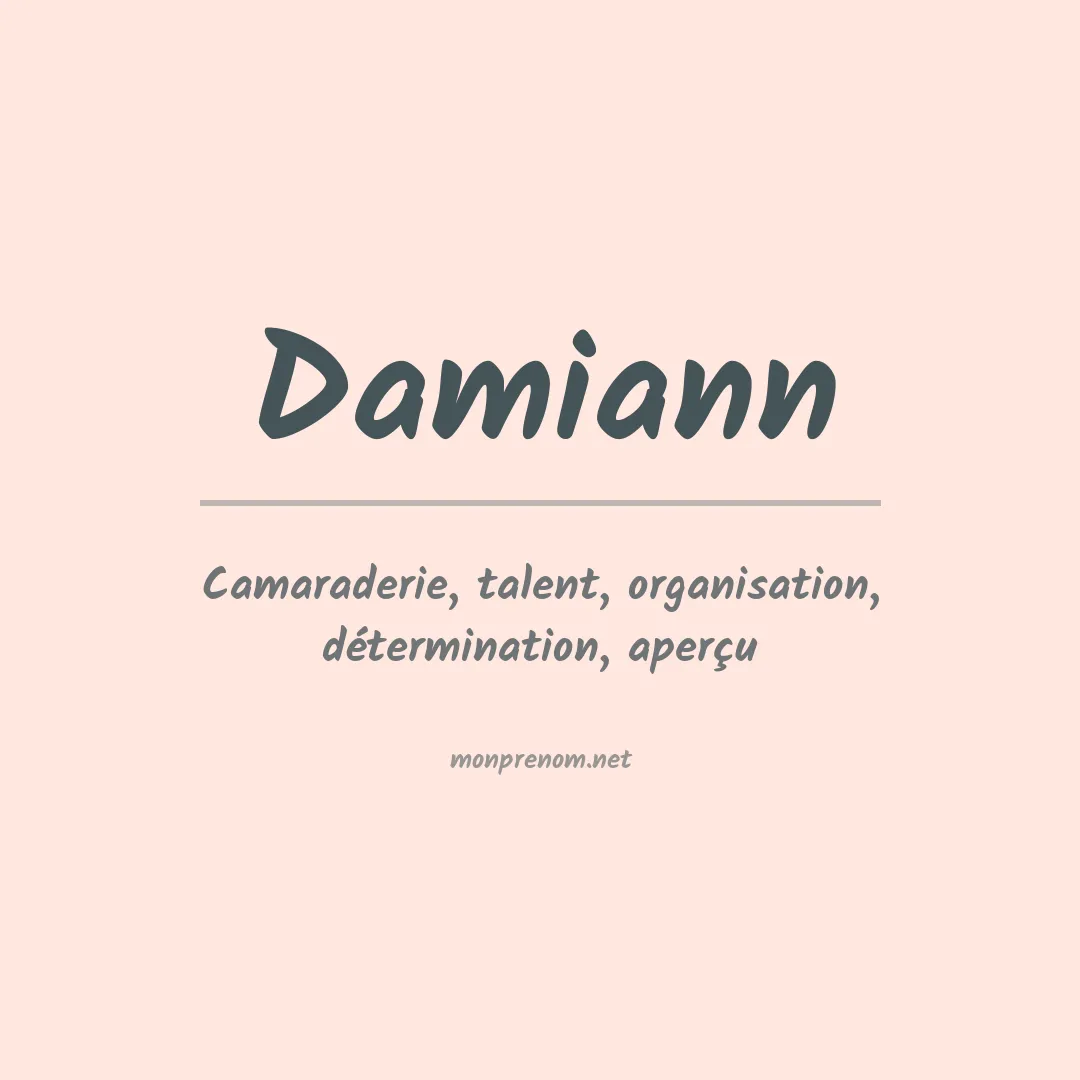 Signification du prénom Damiann