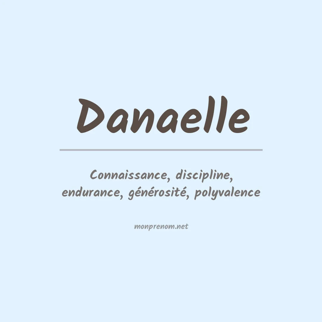 Signification du prénom Danaelle