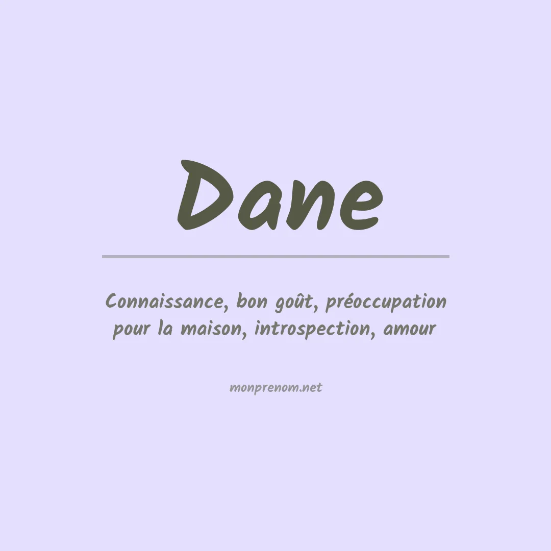 Prénom Dane