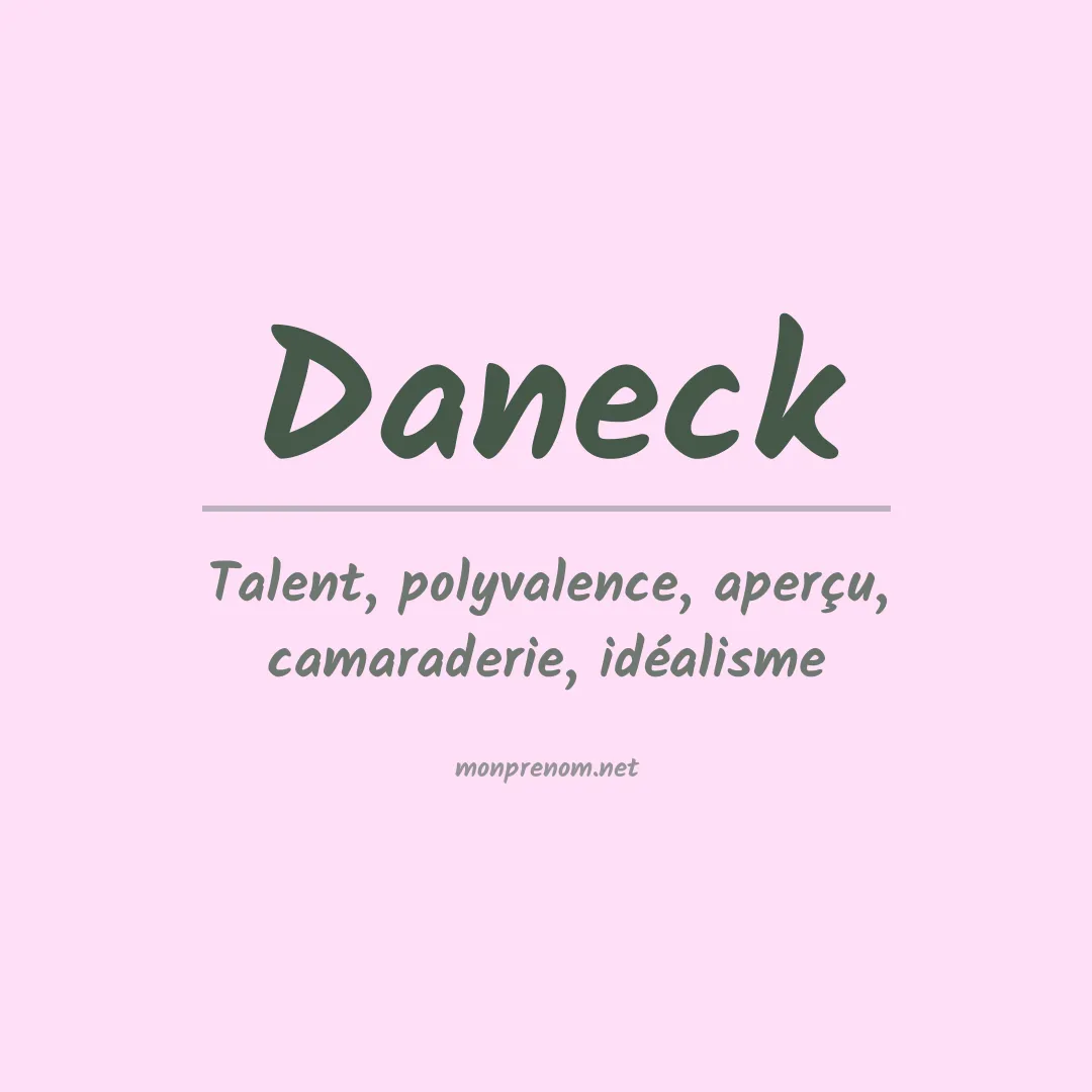 Signification du prénom Daneck