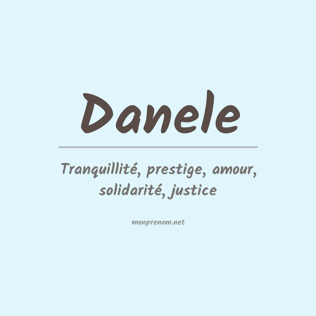 Prénom Danele